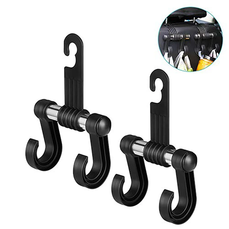 

1 PC Car Headrest Hook Two Holder and Non-toxic for Storage Hanging Groceries Umbrella and Kids Toys