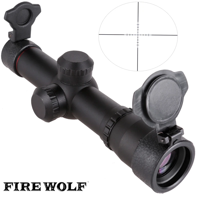

2018 New FRIE WOLF None-Illumination 4.5X20 Mil-Dot One-piece Scope With Flip-up Cover For Hunting Rifle