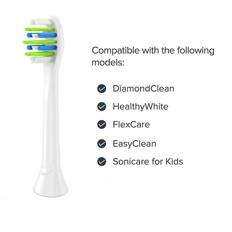 8 шт электрическая сменная насадка для зубной щетки для Philips Sonicare InterCare Flexcare HX9004/26 Горячие стандартные насадки для зубных щеток