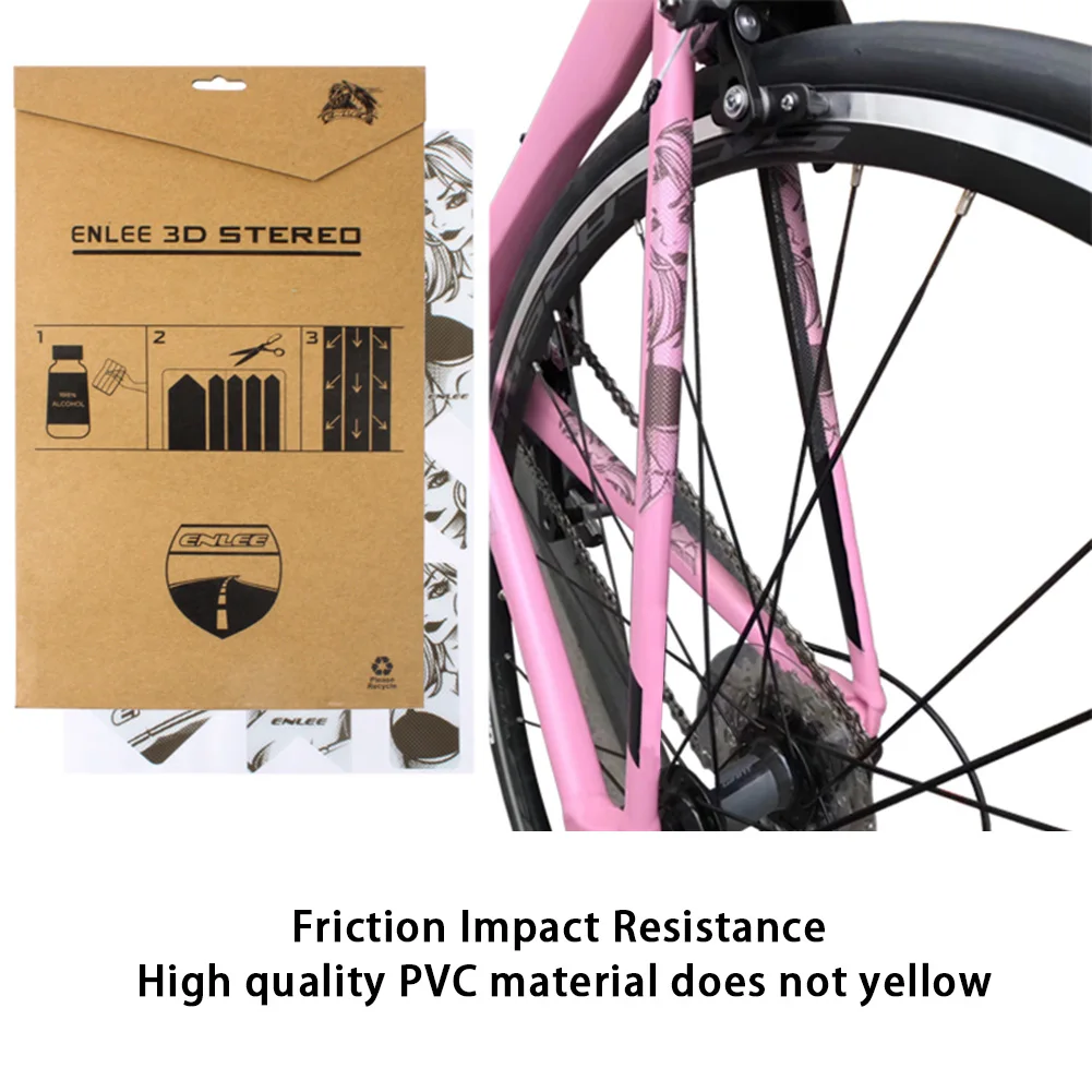 Enlee 3D MTB Mountain Bike Frame Protection Stickers Wear Resistant