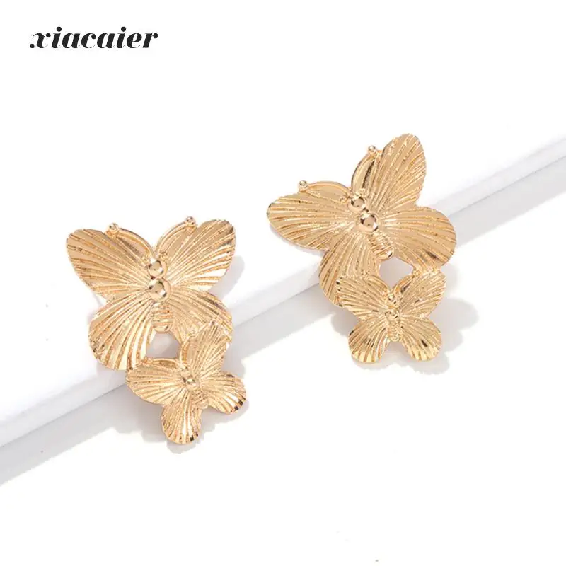 

Xiacaier Metal Butterfly Statement Earrings Women Butterfly Drop Earrings Wedding Party Gift Vintage Jewelry Wholesale Dropship