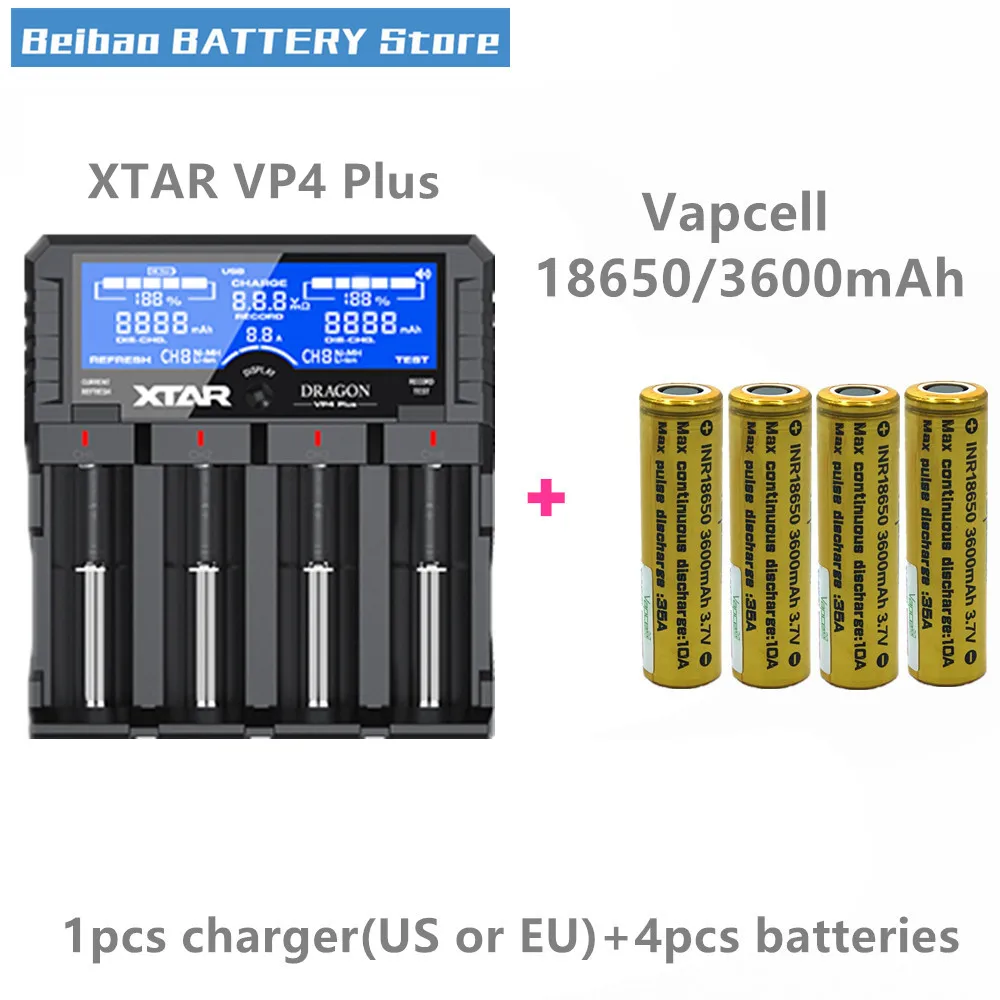 4 шт VAPCELL INR 18650 3600mAh 3,7 V перезаряжаемая литиевая батарея высокой мощности непрерывная 35A vs keeppower дымовая E-CIG IMR батарея