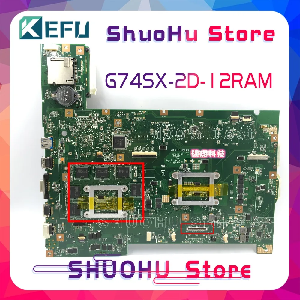 KEFU G74SX motherboard For ASUS G74SX laptop