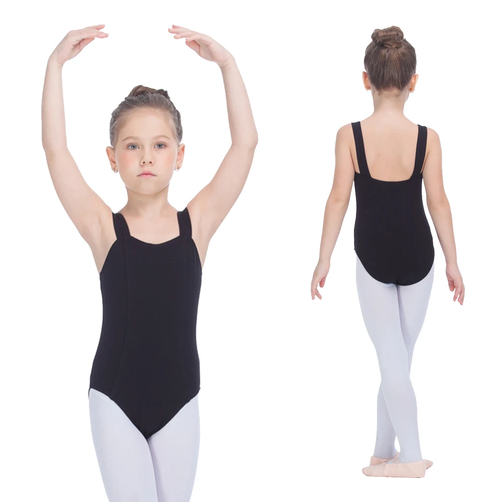 Girls Wide Straps Ballet Dance Leotard Dance School Studio Class