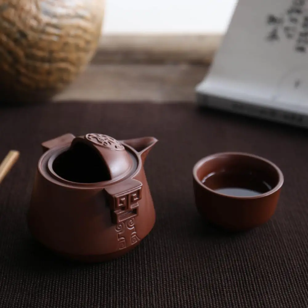 Фиолетовый; песок Чайные Наборы керамический чайник Gaiwan чашка чая Портативный Путешествия китайский чайный набор кунг-фу чайные наборы