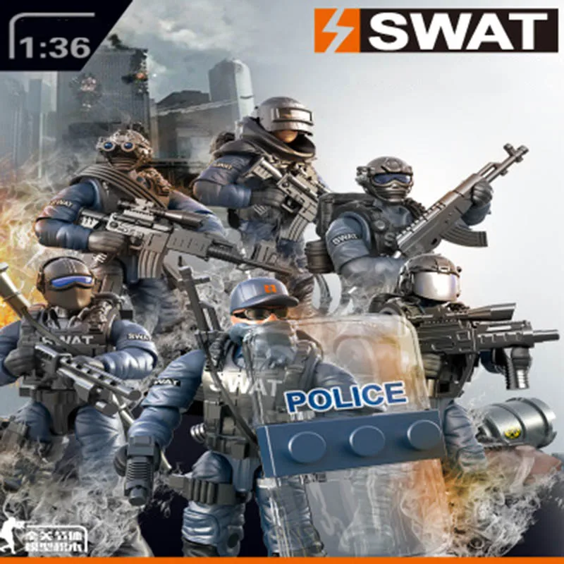 New Compatible LegoINGlys Military Lightning SWAT Special Policeman Building Blocks Educational Toys For Children Boys Gifts New Compatible LegoINGlys Military Lightning SWAT Special Policeman Building Blocks Educational Toys For Children Boys Gifts