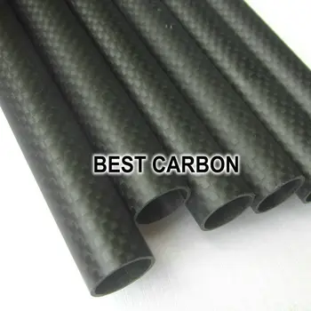 

16mm x 12mm x 609.6mm High Quality 3K Carbon Plain Fabric Matte Tube