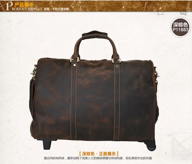 classic leather suitcase