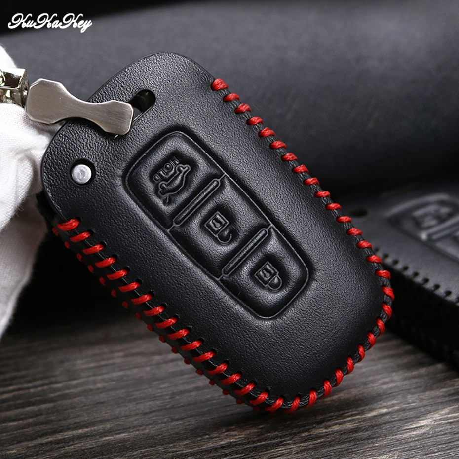 KUKAKEY натуральная кожа пульт дистанционного управления Keyless Автомобильный ключ чехол сумка для hyundai I30 IX45 IX35 Sonata Tucson Santafe Verna 4S магазин подарок