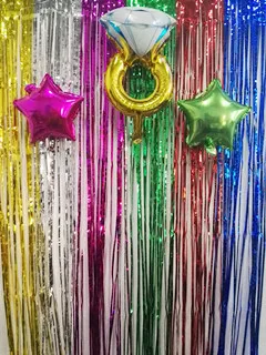 Серебряная полоса фольги занавес вечерние фон с блестками для фотобудки комнаты свадьбы День рождения/Пасхи/Хэллоуин вечерние Decoration-3x10FT-y - Цвет: Rainbow