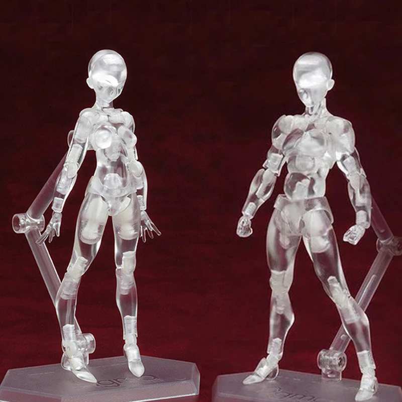 

13CM Anime Figma Archetype He She Ferrite Figma Movable body chan pvc for Collectible Action Figure Model Toys Doll