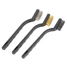 3 шт./компл.) Набор Щеток Для Проволоки Нейлоновая Чистящая Щетка для полировки дерузация шлифовальная латунная стальная щетка набор ручных инструментов кисти