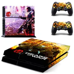Gears Of War PS4 кожи Стикеры Наклейка Обложка для Sony PS4 Игровые приставки 4 консоли и 2 контроллера Скины