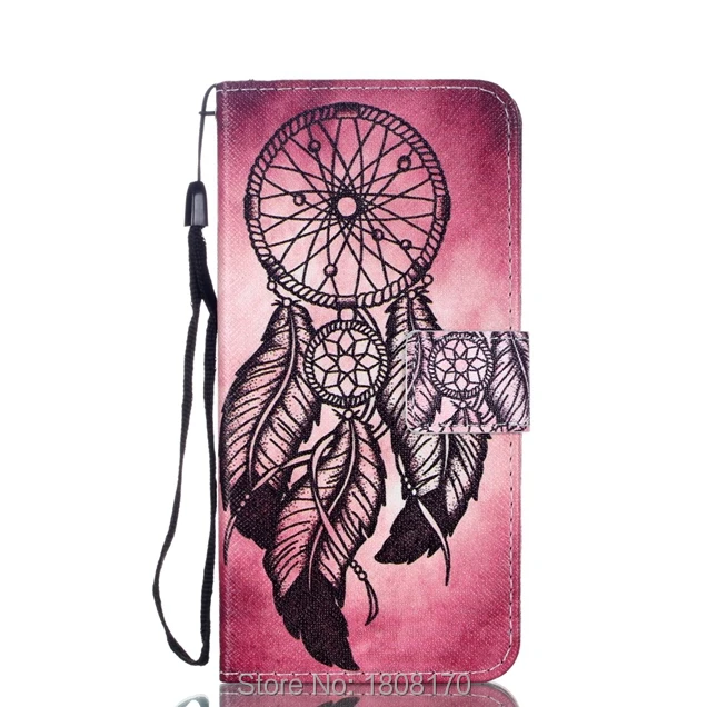 Кожаный чехол-кошелек с вишней для Samsung Galaxy J330 J530 J730 NOTE8 Sony Xperia L1 Huawei P20 Lite