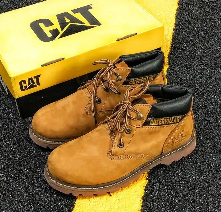Мужские Caterpillar CAT широкий стальной носок защитная Рабочая обувь тренер сапоги
