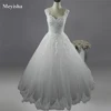 ZJ9076-C 2022 Blanc Ivoire perles Robes De Mariée 2022 avec dentelle bas pour les mariées robe plus taille 2-26 W ► Photo 1/5
