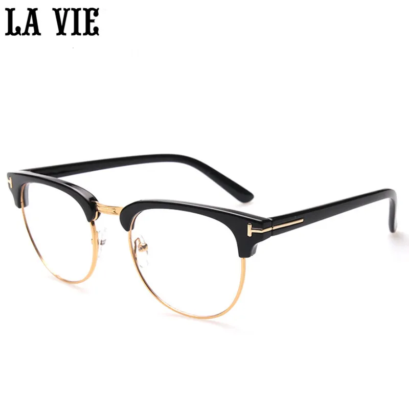 

Retro Eyes Glasses Metal Half Frame Ultra Light Vintage Myopia Eyeglasses Frame Plain Lens Oculos De Grau Femininos Oculos