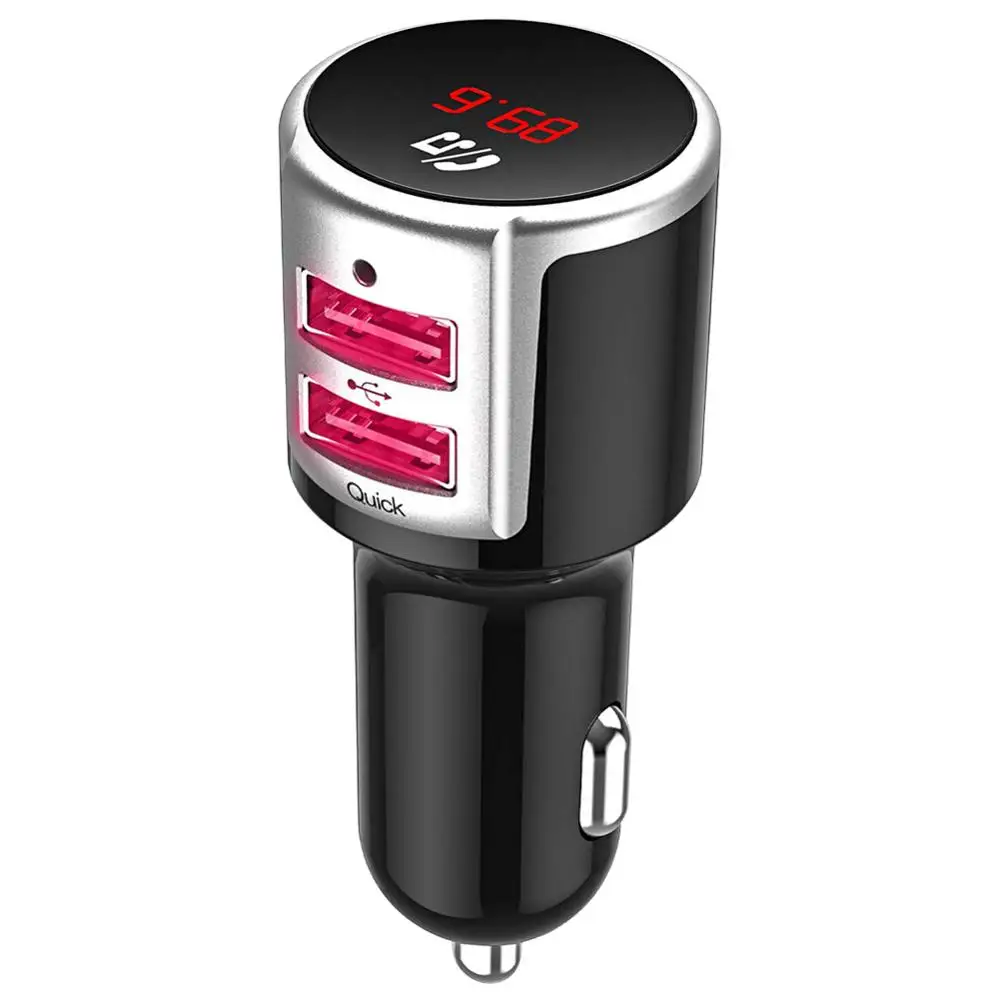 

CDEN FM transmitter car MP3 player U disk music Bluetooth receiver hands-free calling USB QC3.0 fast car charger free shipping