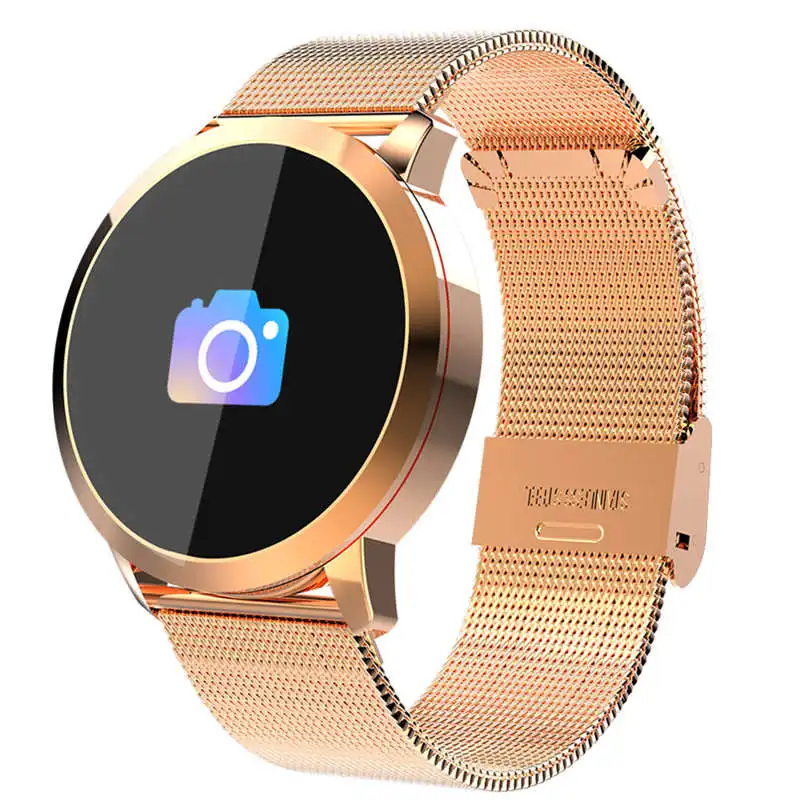 

Smart bracelet gold steel fitness tracker banda inteligente reloj inteligente mujer with heart rate blood pressure wristwatch