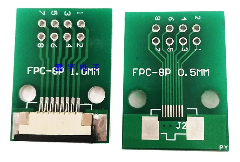 10 шт. FFC FPC 8PIN передачи доска с разъемом FFC до DIP 2,54 TFT ЖК-панель 1 мм 0,5 мм шаг pcb двусторонняя