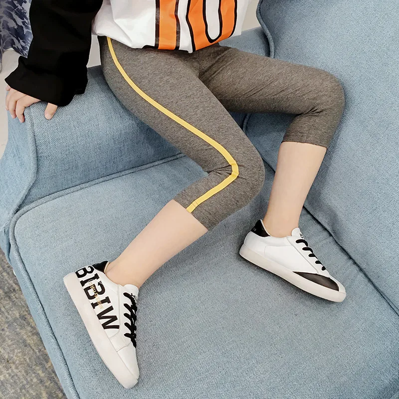 JMFFY Fashion Elastic Baby Girls Summer Leggings Clothing Girls Toddler Trousers Kids Pants Skinny Leggings 4-15T Solid New