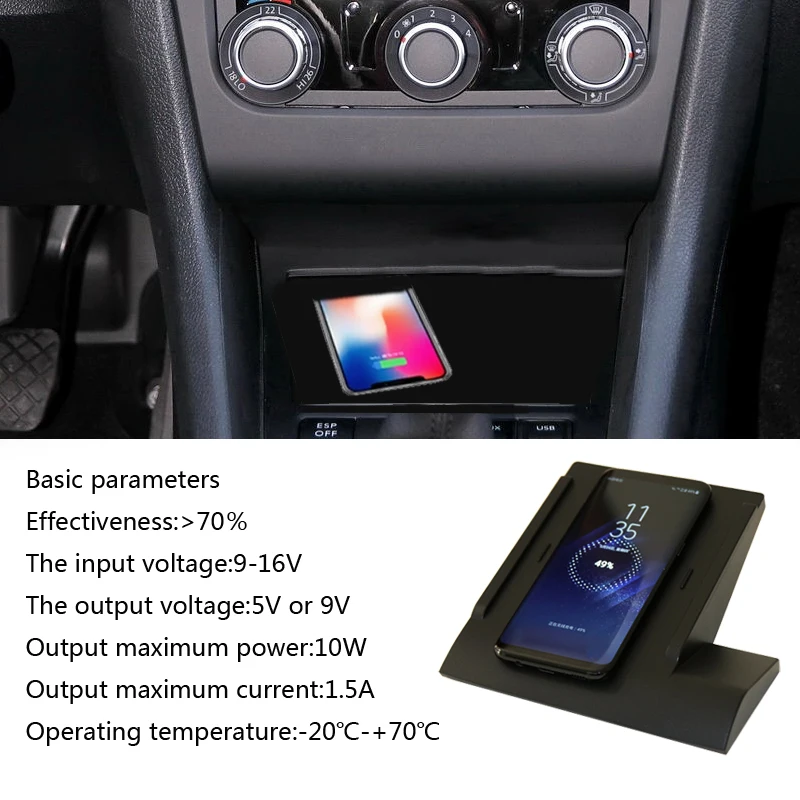 For Volkswagen Golf 7 MK7 QI wireless charger fast wireless charging car quick phone charger car accessories for iPhone 8 X Plus For Volkswagen Golf 7 MK7 QI wireless charger fast wireless charging car quick phone charger car accessories for iPhone 8 X Plus