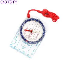 Прочная акриловая линейка компас ремешок водонепроницаемый Карманный размер Открытый Кемпинг туристическое снаряжение портативный инструмент выживания Приключения
