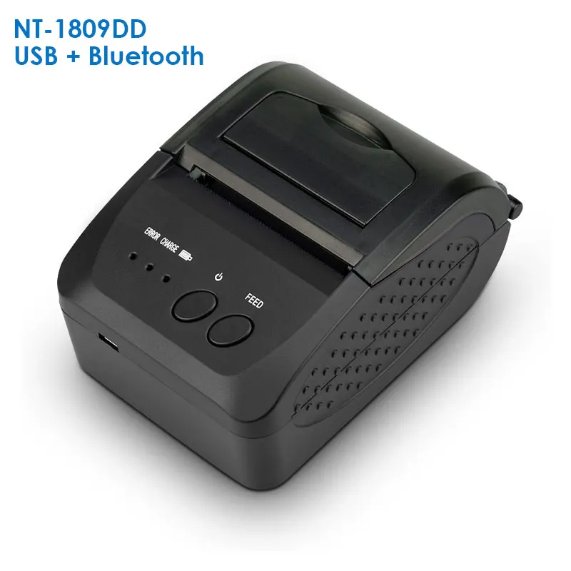 NETUM NT-1809DD 58mm Bluetooth Thermal Receipt Printer for Android IOS Windows AND 5890T RS232 Port Receipt Printer POS Portable mini color printer Printers