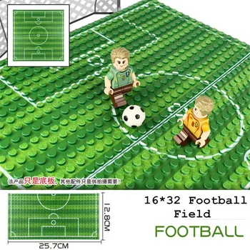 

Hot 32x16 dots Football Basketball Baseplate Messie Base Plate Building Block Toys for Children Compatible Figures