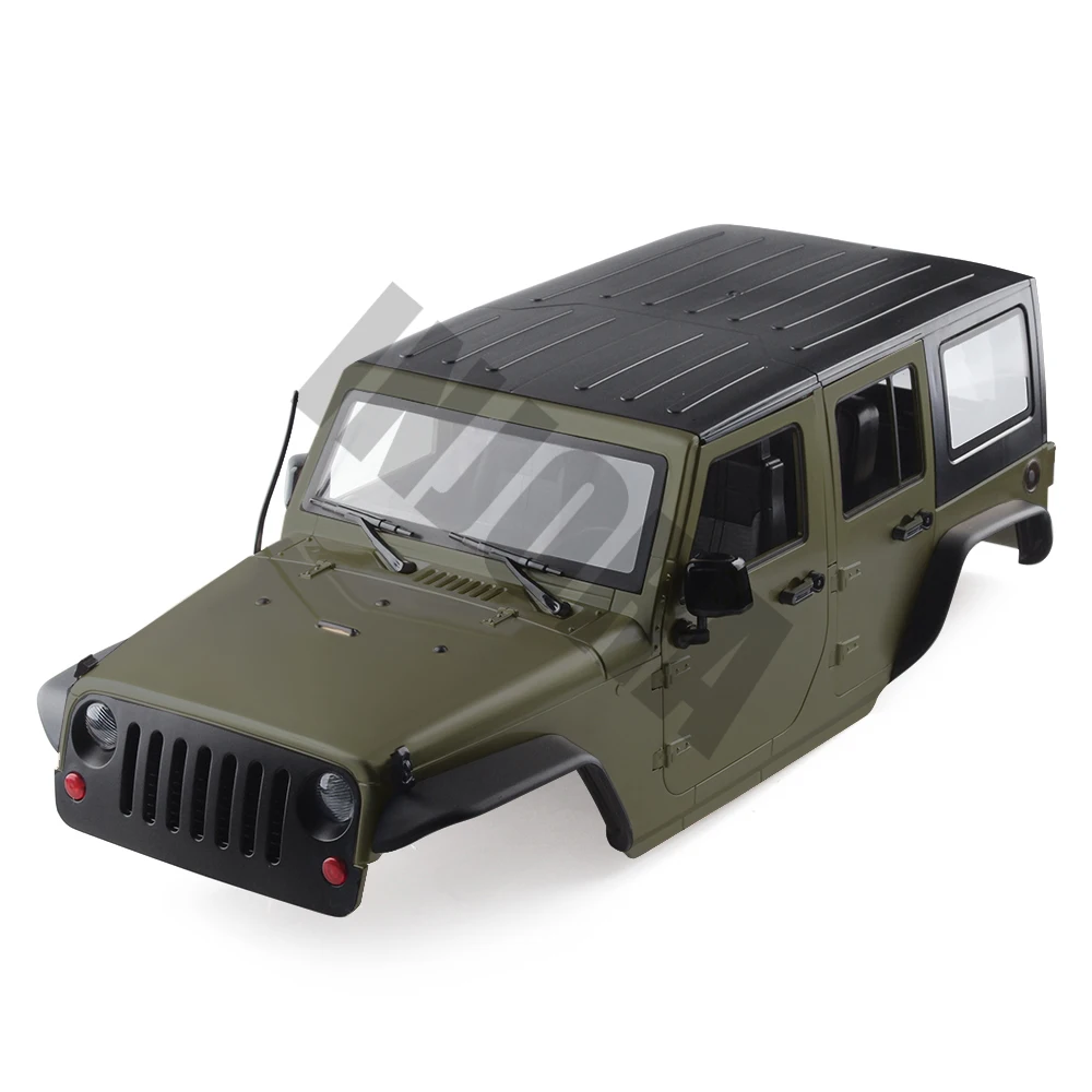 

INJORA 6 Color Available 313mm Wheelbase Body Shell for 1/10 RC Rock Crawler Jeep Wrangler Axial SCX10 & SCX10 II 90046 90047