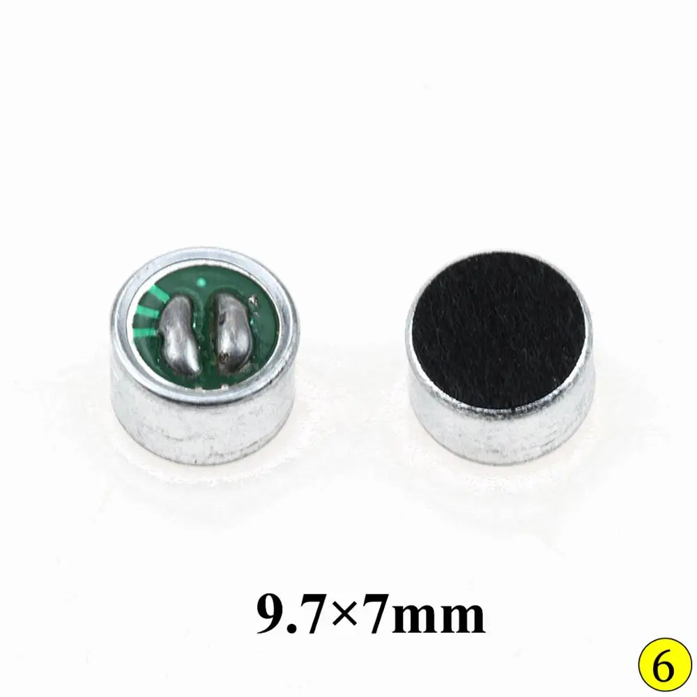 YuXi Electret Condenser Microphone MIC Capsule 2pin 4x2mm/4x1.5mm/4.5*2.2mm/6x2.2mm/9.7x7mm/6x5mm/10x7mm microphone pickup