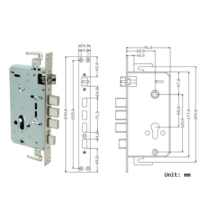  Digital Biometric Fingerprint Lock Keyless Smart Door Lock Fingerprint+Password+RFID Card+Key Unloc - 33045794400