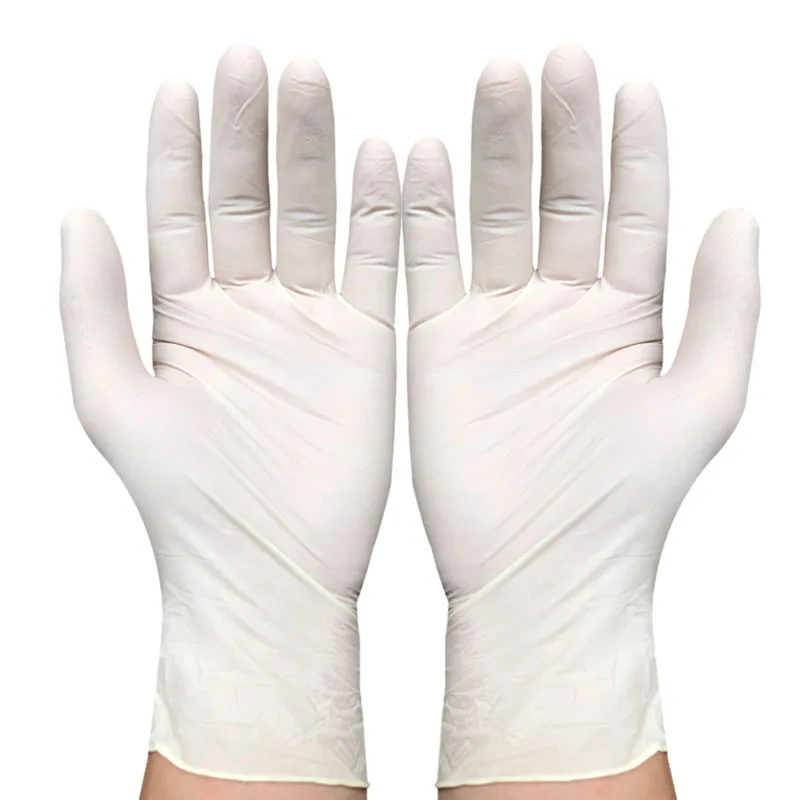 100 шт./лот, одноразовые латексные перчатки, Универсальные перчатки для чистки, многофункциональные домашние пищевые медицинские косметические одноразовые перчатки для экзамена