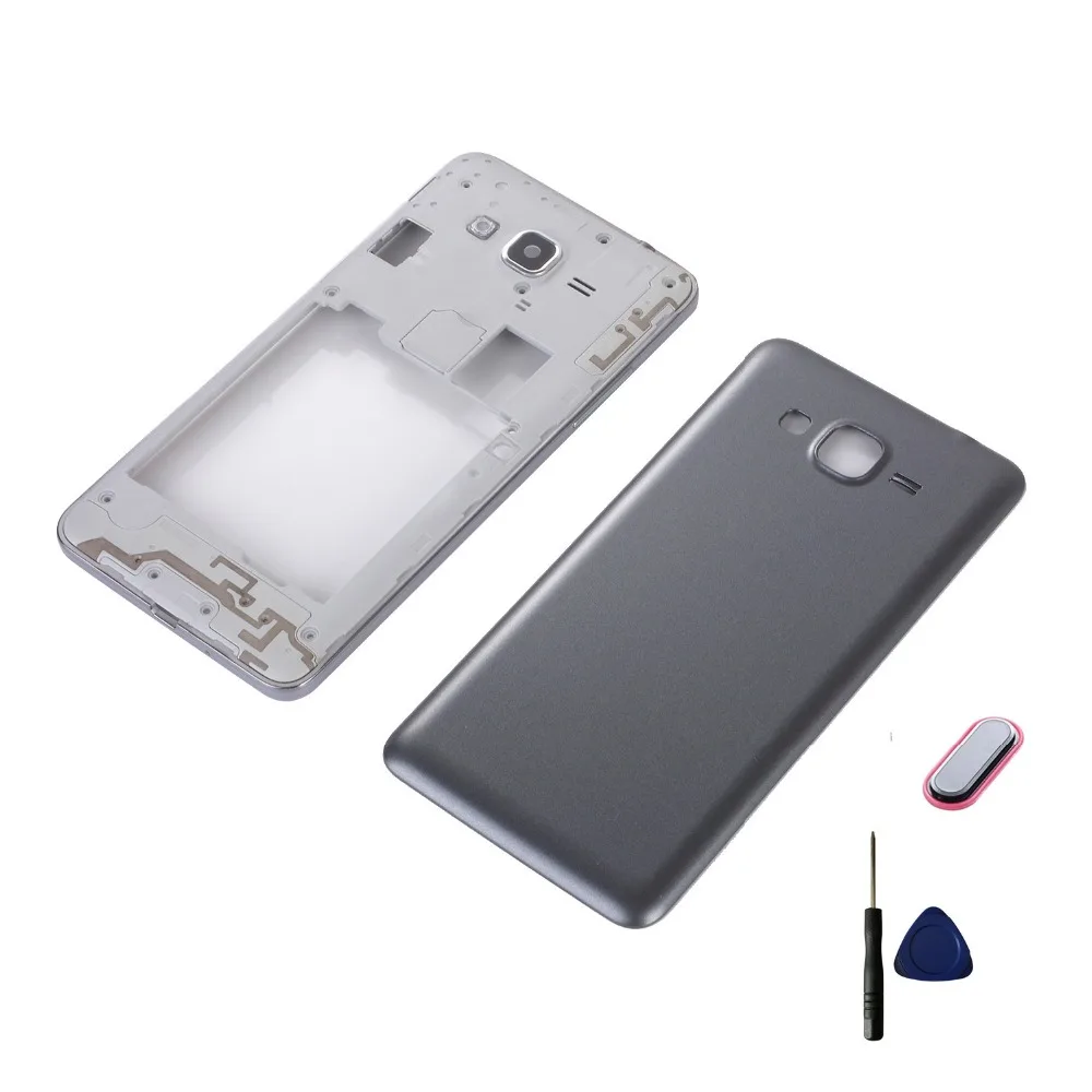 

For Samsung Galaxy Grand Prime G531 G531H G531F Housing Middle Frame+Battery Back Cover+Home Button Return Key Keypad+Tools