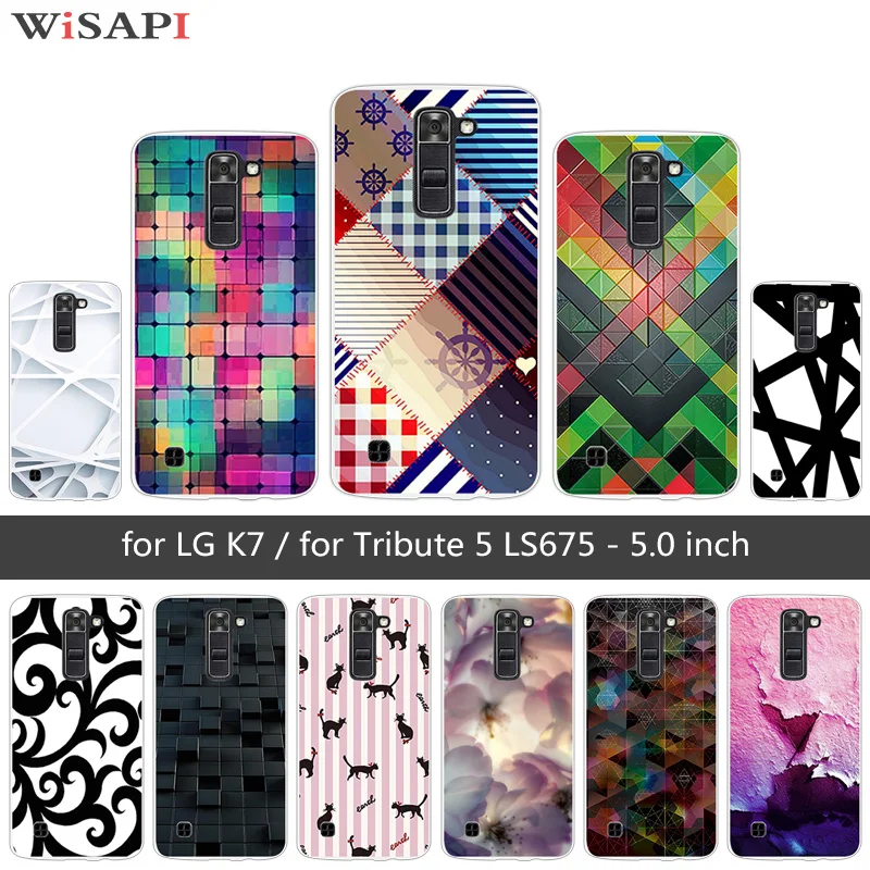 Для LG K7 K330/Tribute 5 LS675/X210 X210DS модная задняя крышка Fundas для TPU Ультратонкий Мягкий