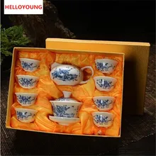 CJ189 китайский чайный набор кунг-фу посуда для напитков фиолетовая Глина Керамика Binglie включает в себя чайный горшок чашка, супница для заварки чайный поднос Chahai