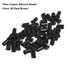 Flare Силиконовые Медь Micro ссылки 3.4*2.0*6.0 мм силиконовая подкладка микро Кольца силиконовые Химическое наращивание волос Бусины