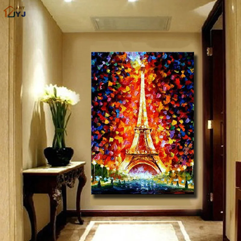 Buy the Eiffel Tower Canvas Wall Art Picture Textured