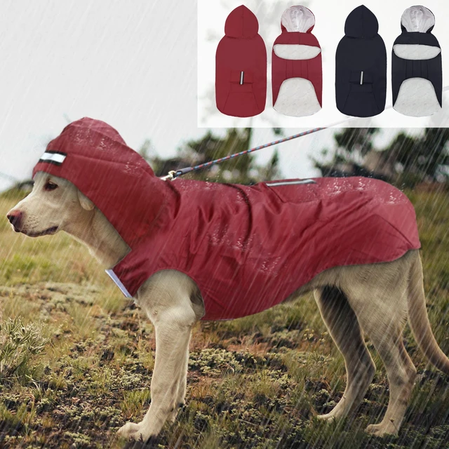 Pet Large Dog Raincoat Waterproof Big Dog Clothes Outdoor Coat Rain