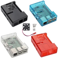 Raspberry Pi 3 Model B+ Case Four Color ABS Plastic Box Closed Box + Cooling Fan for Raspberry Pi 3 Case Fan