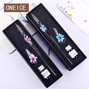 

Glass Signature Pen Fountain Pens Gel Pens Crystal Dip Sign Craft Collection Offices School Stationery