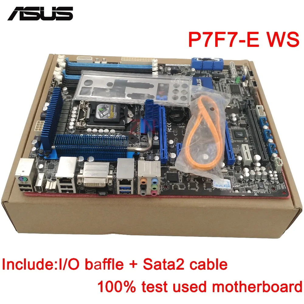 Оригинальный использовать сервер материнская плата для Asus P7F7 E WS SuperComputer Socket 1156