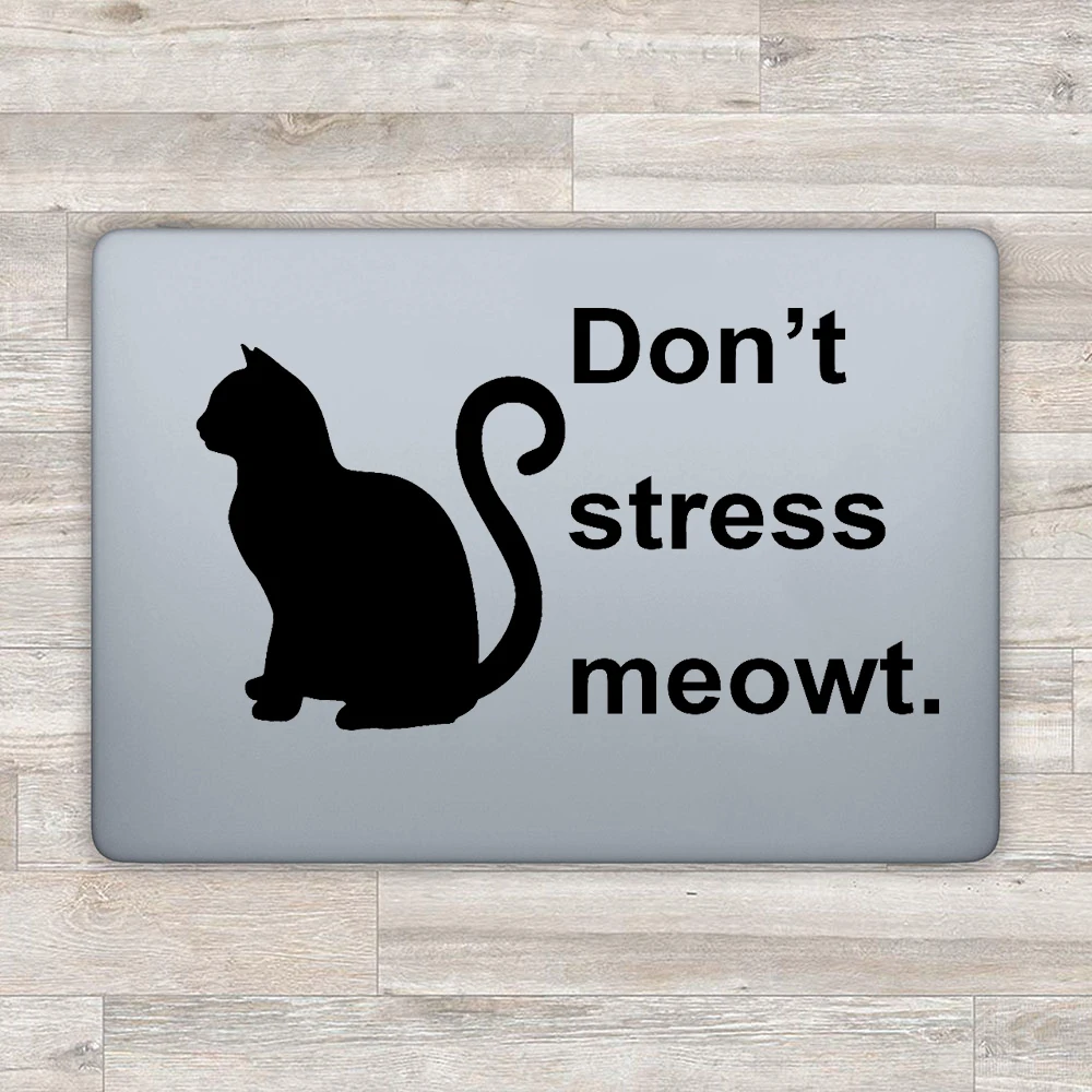 25*14 см стикер для автомобиля с надписью "Don't Stress Meowt Quote". Наклейка на ветровое стекло с изображением кота. Водонепроницаемая наклейка на заднюю панель с изображением животных CL029
