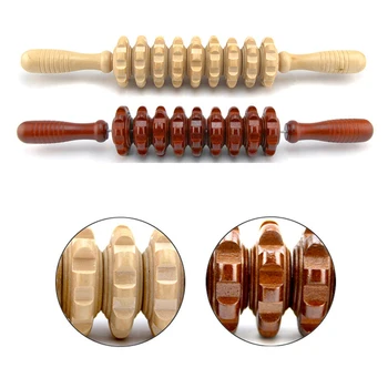 

Sports Full Body Muscle Massager Wood Roller Stick Trigger Point Recovery Tool Deep Relax Gear Manual Massage Tool Stick