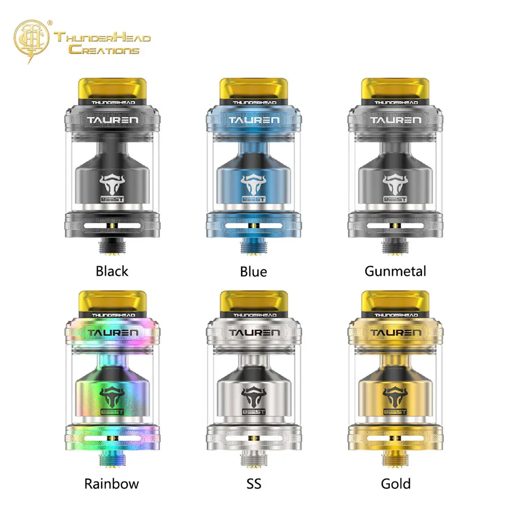 

Original THC Tauren RTA 2ml/4.5ml with 26 Micro Hexagonal Honey Comb Air Holes & Single Coil/Dual Coils Tank VS Dead Rabbit RTA