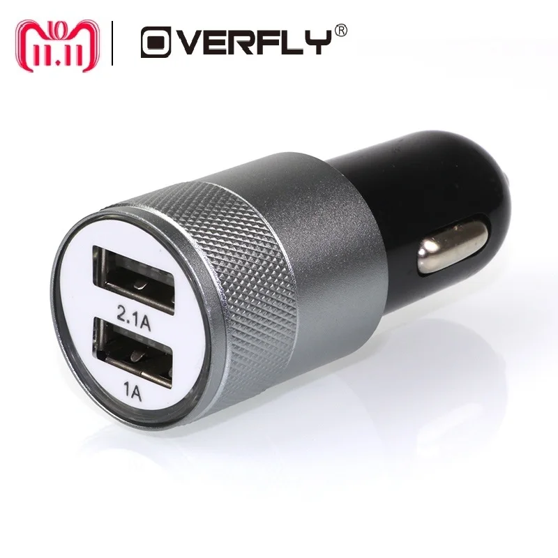 

Universal USB Car Charger 2.1V Double USB Metal Car charger Mobile Phone Charging Small Steel Cannon Car charger Car Kit