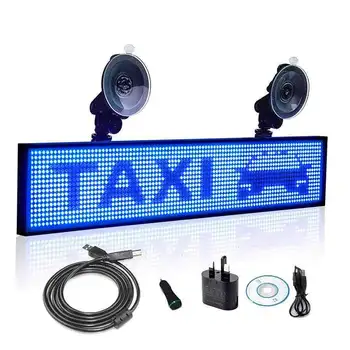 

12V 50cm P5 White SMD Car truck Taxi Rear window Scrolling LED Display Board by wireless Fast Programmable Support Car Charger