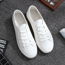 Classic White Sneakers Women Casual Canvas Shoes Female Summer Lace-Up Flat Trainers Fashion Zapatillas Mujer Vulcanize Shoes