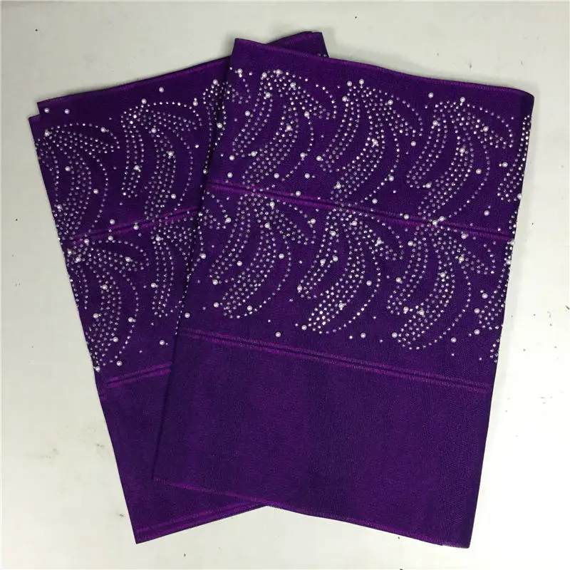 Big Sale Fashion New High Quality Aso oke African headtie gele Wrapper With Dubai Stones 2pc/set Many Colors Available 30 | Дом и сад
