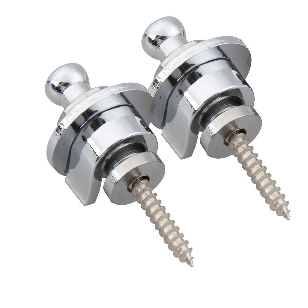 Free Shipping Hot Sale 2PCS Chrome Guitar Bass Strap Locks for Fender